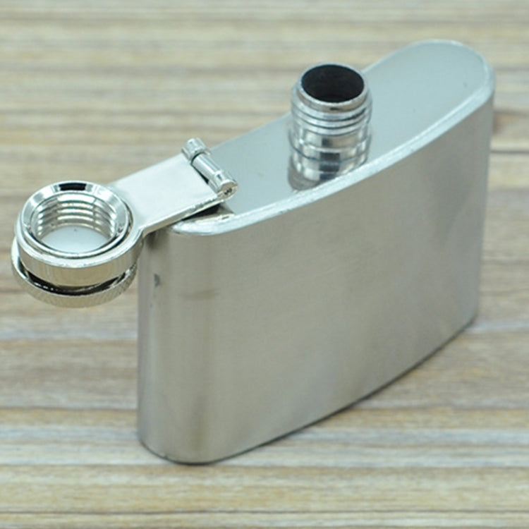 58ml(2oz) Stainless Steel Pocket Flagon Outdoor Sports Flat ultralight Liquor Flask Camping Portable Wearproof Wine Pot(Silver)