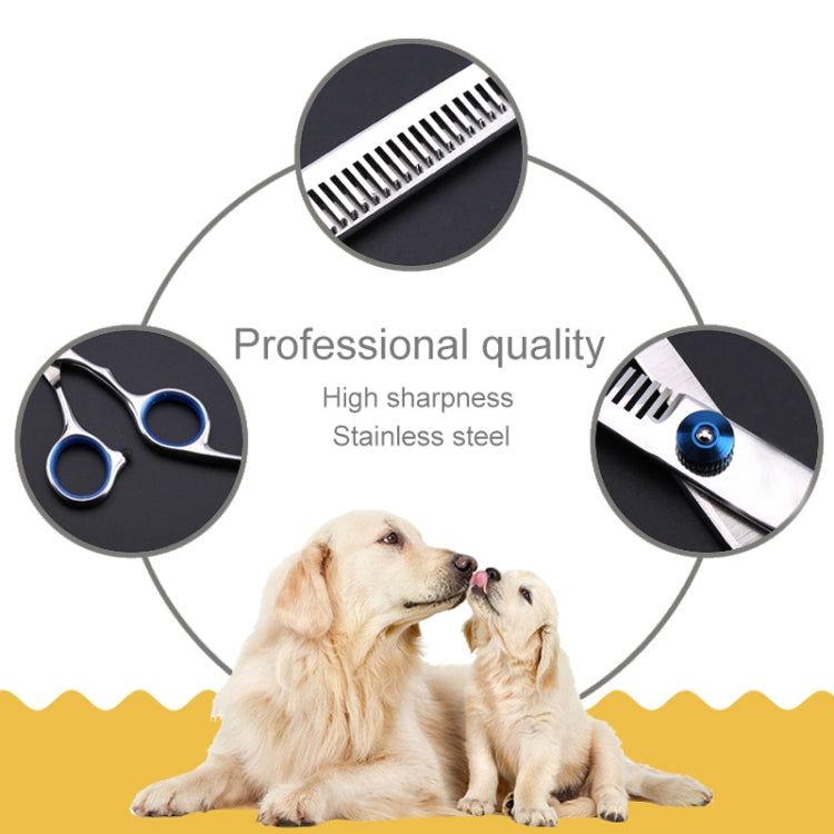 Pet Professional Hairdressing Tools Home-use Dog Hair Trimmer Upturned Scissors(Silver Upturned scissor)