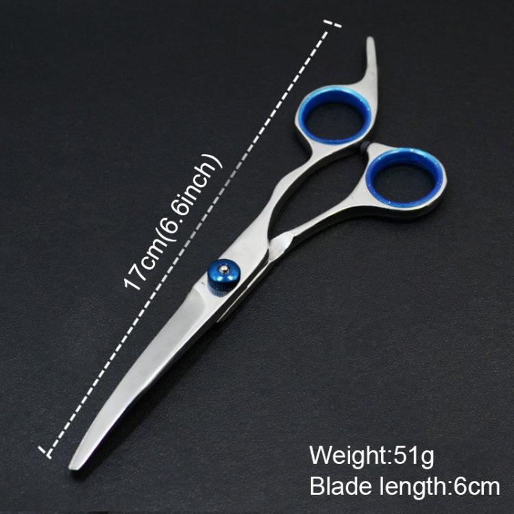 Pet Professional Hairdressing Tools Home-use Dog Hair Trimmer Down-turned Scissors(Silver Down-turned scissor)