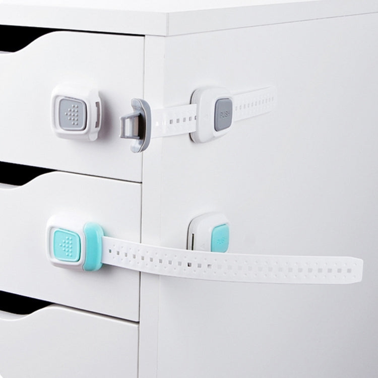 3 PCS Multifunction Double Button Child Lock Drawer Door Wardrobe Baby Safety Lock, Random Color Delivery