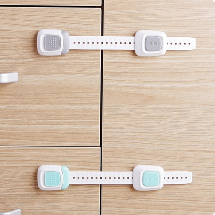 3 PCS Multifunction Double Button Child Lock Drawer Door Wardrobe Baby Safety Lock, Random Color Delivery