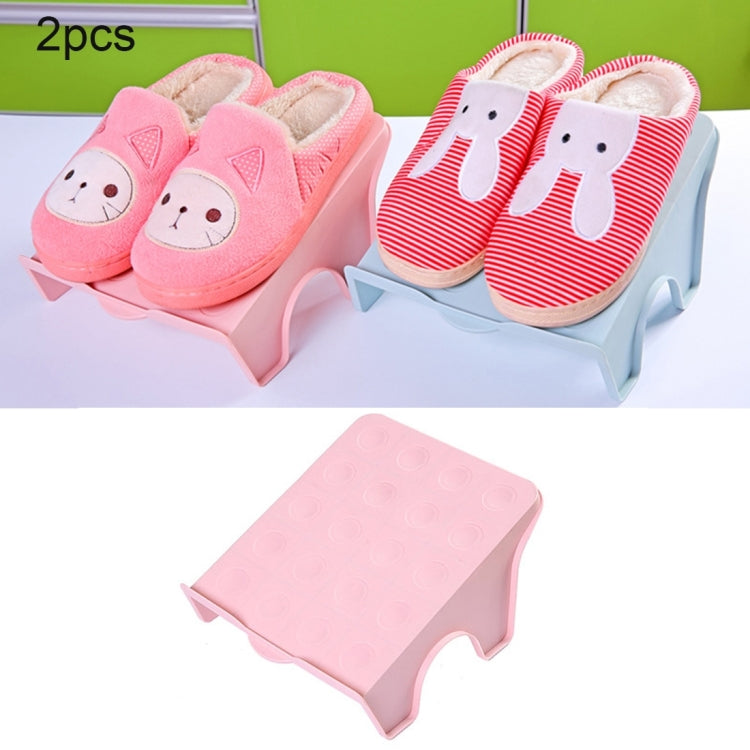 2 PCS Creative Plastic Double Shoe shelves, Size: 25.5 * 20.7cm