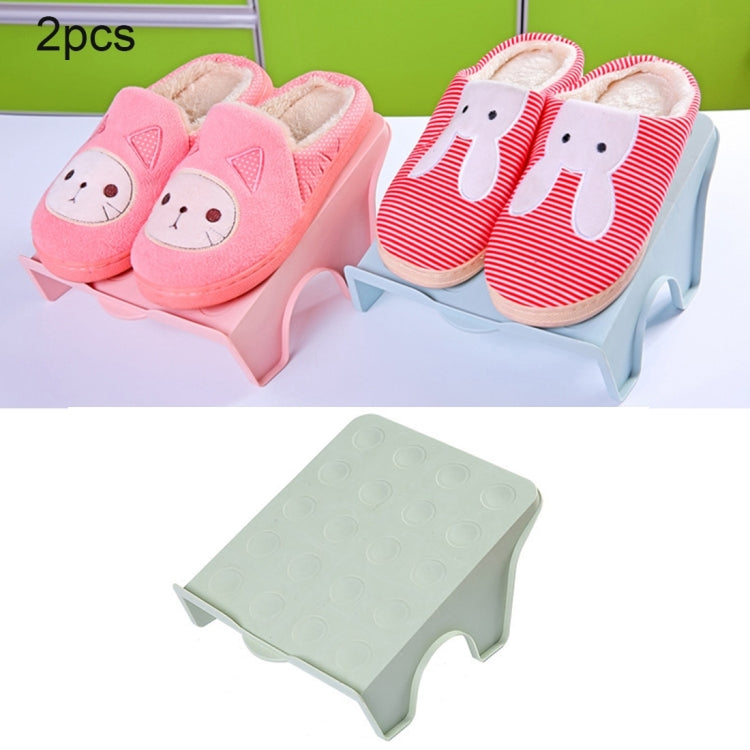 2 PCS Creative Plastic Double Shoe shelves, Size: 25.5 * 20.7cm