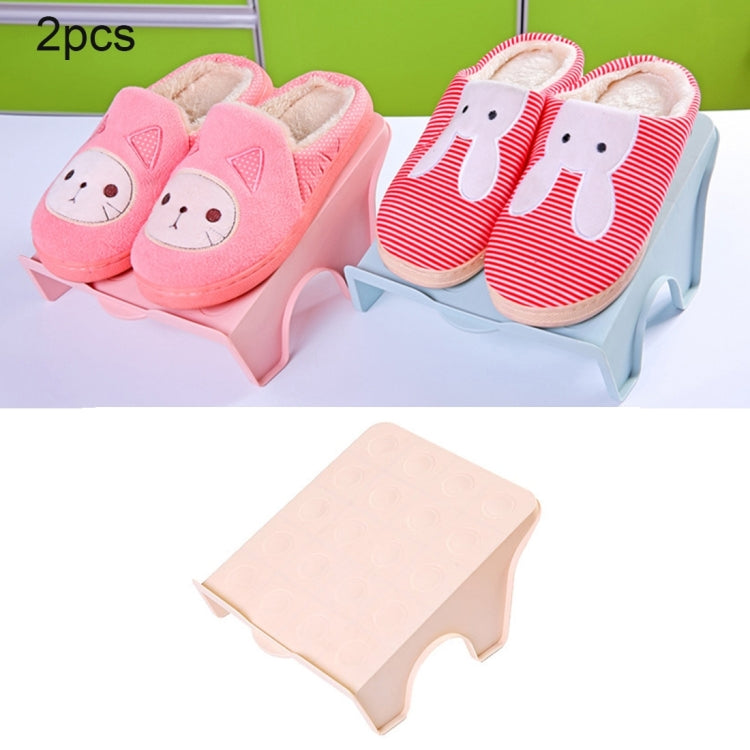 2 PCS Creative Plastic Double Shoe shelves, Size: 25.5 * 20.7cm