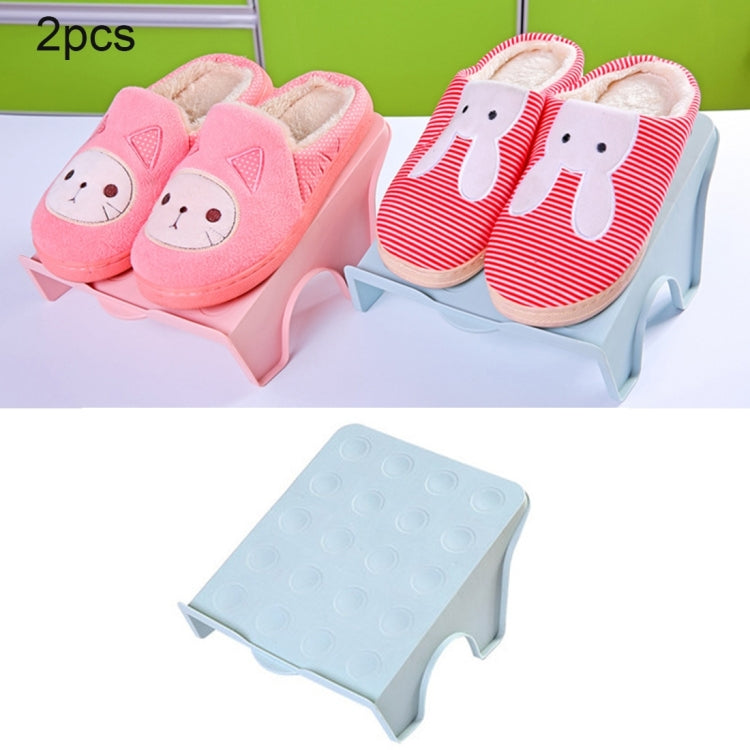 2 PCS Creative Plastic Double Shoe shelves, Size: 25.5 * 20.7cm