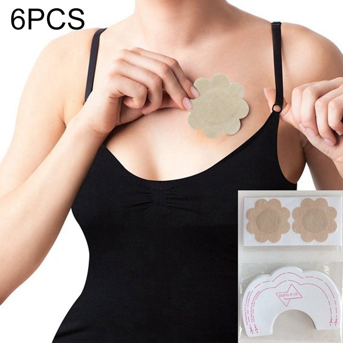 6 PCS Flower Adhesive Nipple Covers Pads Body Breast Petals Nipple Sticker Disposable Paste Anti Emptied The Chest Paste Bra