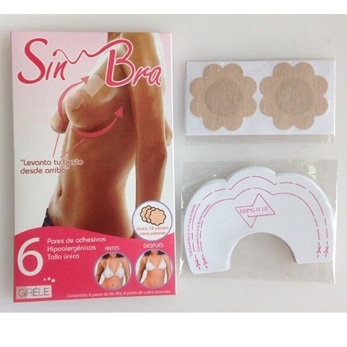 6 PCS Flower Adhesive Nipple Covers Pads Body Breast Petals Nipple Sticker Disposable Paste Anti Emptied The Chest Paste Bra