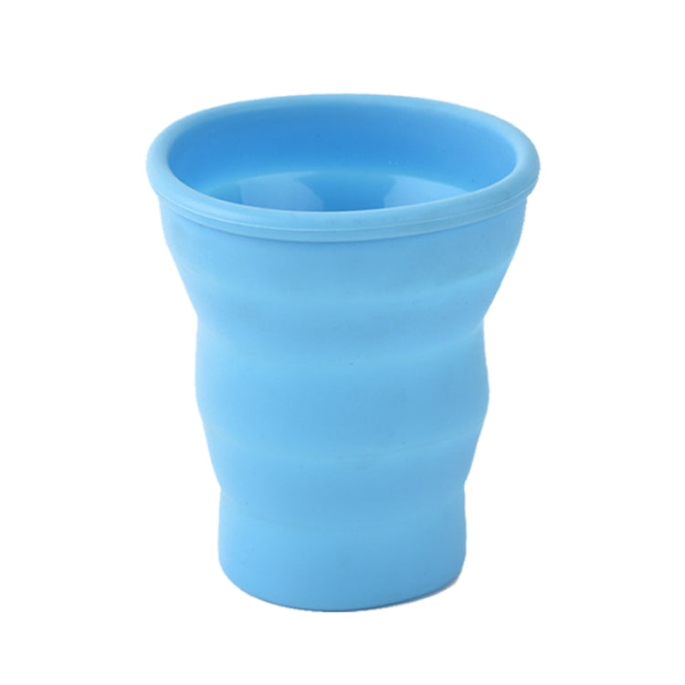 2 PCS 350mL Outdoor Portable Foldable Cup Multi-functional Travel Silicone Telescopic Cup(Blue)