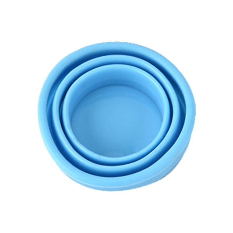 2 PCS 350mL Outdoor Portable Foldable Cup Multi-functional Travel Silicone Telescopic Cup(Blue)
