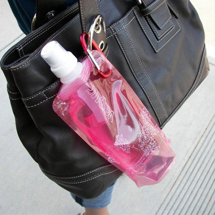 500ml Portable Ultralight Foldable Plastic Water Bag Outdoor Sports Supplies Hiking Camping Soft Water Pouchï¼Œ color random delivery
