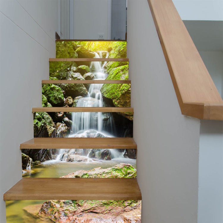 6 PCS DIY Creative Waterfall Stairs Sticker Home Decoration, Size: 18*100cm