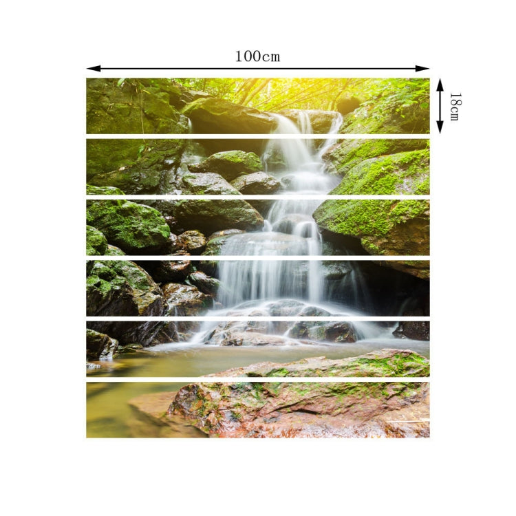 6 PCS DIY Creative Waterfall Stairs Sticker Home Decoration, Size: 18*100cm