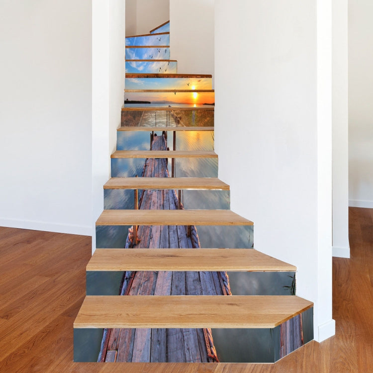 6 PCS DIY Creative Silent Sea Stairs Sticker Home Decoration, Size: 18*100cm
