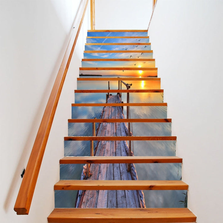 6 PCS DIY Creative Silent Sea Stairs Sticker Home Decoration, Size: 18*100cm