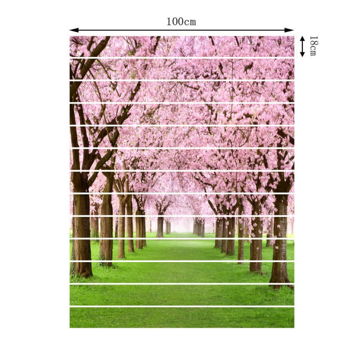 6 PCS DIY Creative Cherry Tree Beautiful Scenery Street Stairs Sticker Home Decoration, Size: 18*100cm