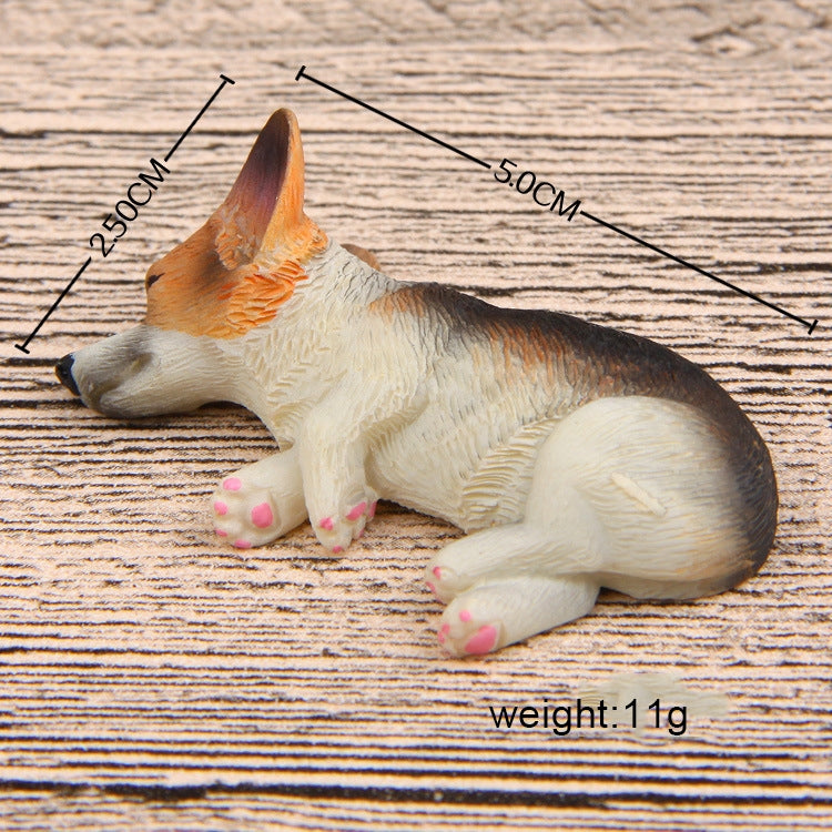 Home Decoration Lovely Rrunk on Sleep Corgi 3D Fridge Paste, NO Magnetic