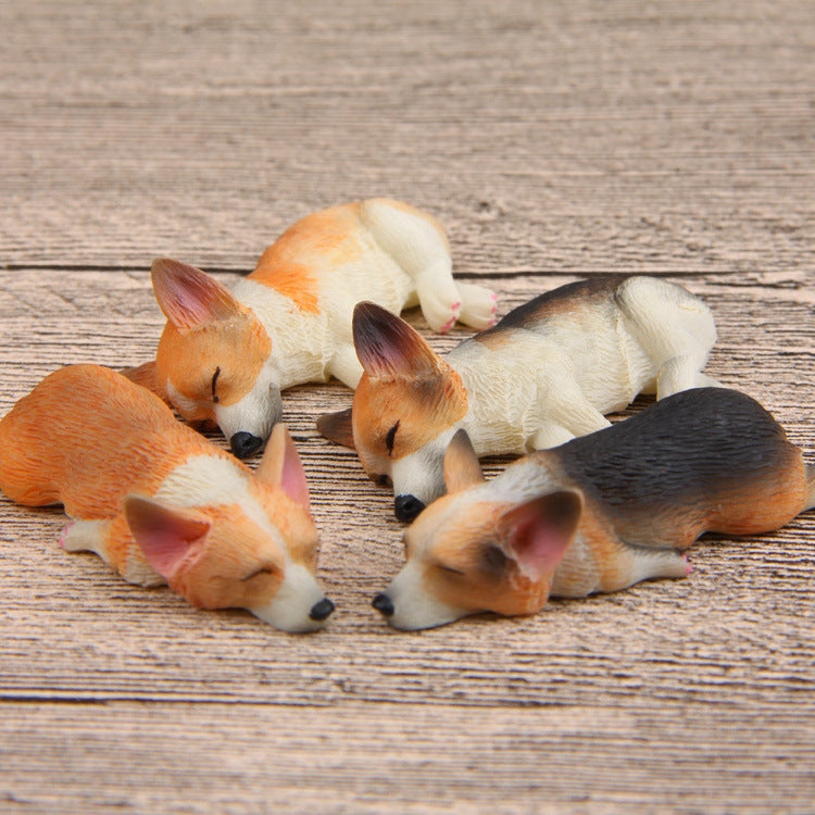 Home Decoration Lovely Rrunk on Sleep Corgi 3D Fridge Paste, NO Magnetic