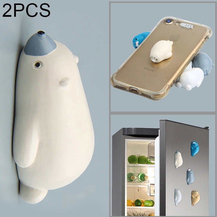 2 PCS Home Decoration Originality Seals 3D Magnetic Buckle Fridge Paste
