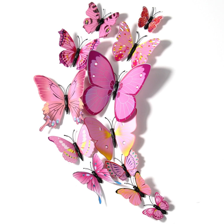 60 PCS Home Decoration Originality PVC 3D Butterfly Wall Paste