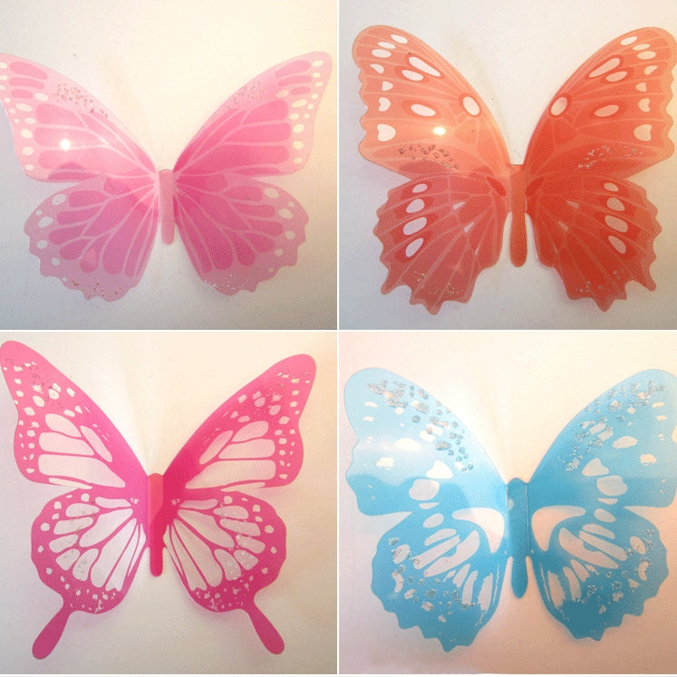 60 PCS Home Decoration Originality PVC 3D Butterfly Wall Paste