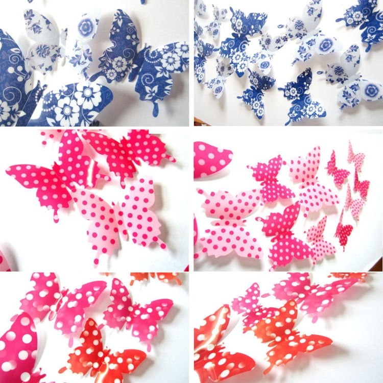 60 PCS Home Decoration Originality PVC 3D Butterfly Wall Paste