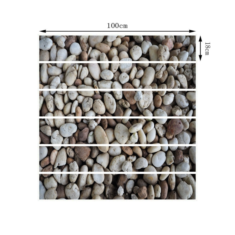 6 PCS DIY Creative Cobblestone Stairs Sticker Home Decoration, Size: 18*100cm