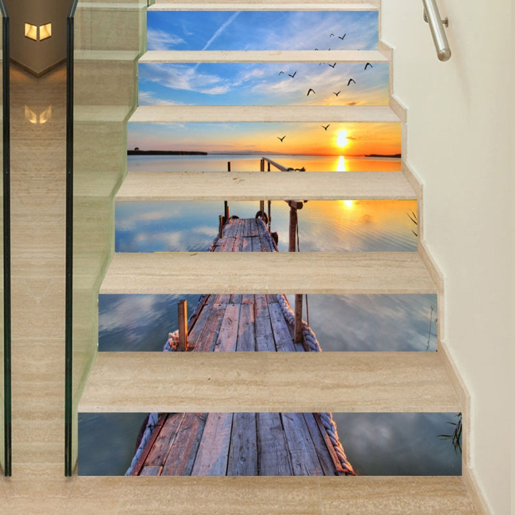13 PCS DIY Creative Silent Sea Stairs Sticker Home Decoration, Size: 18*100cm