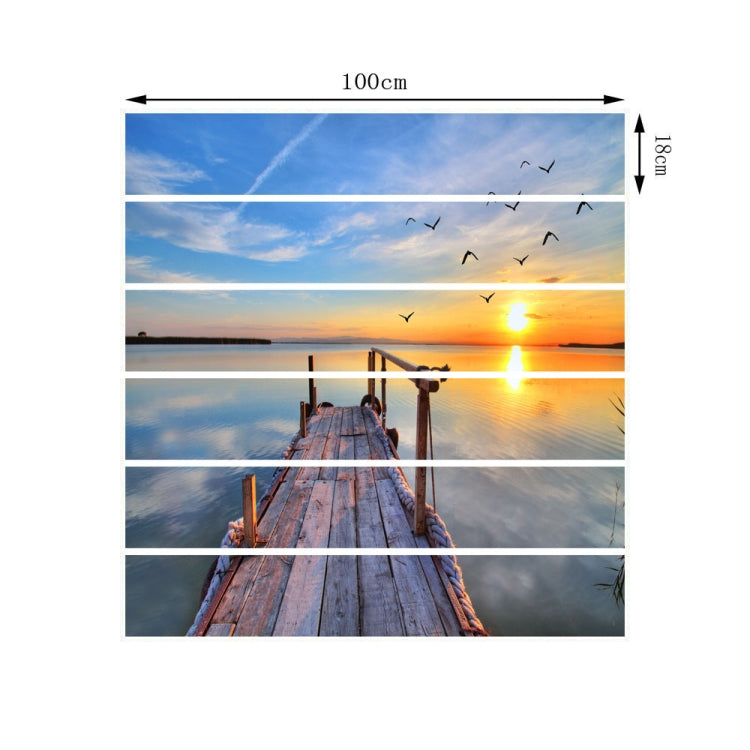 13 PCS DIY Creative Silent Sea Stairs Sticker Home Decoration, Size: 18*100cm