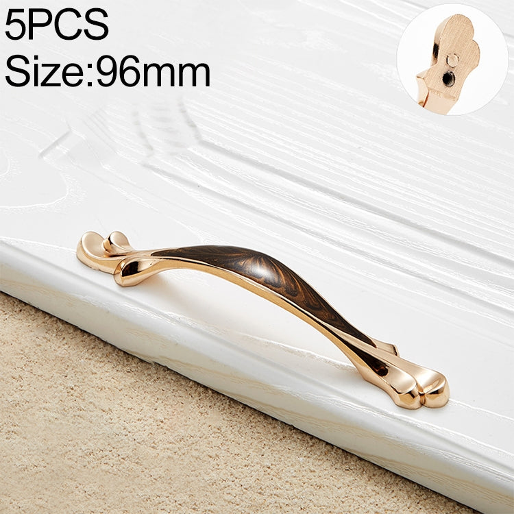 5 PCS 6587_96 Black Walnut Drawer Cabinet Handle