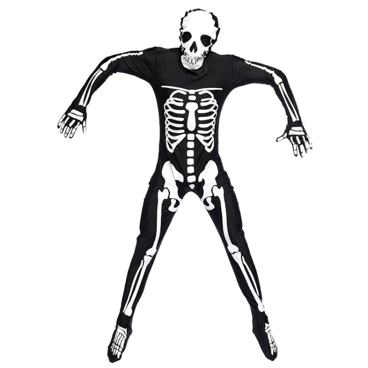 Halloween Costume Men Skeleton Jumpsuit Cosplay Clothing, Size: