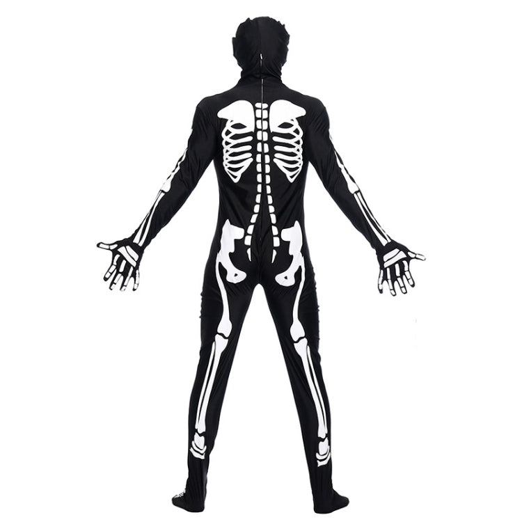 Halloween Costume Men Skeleton Jumpsuit Cosplay Clothing, Size: