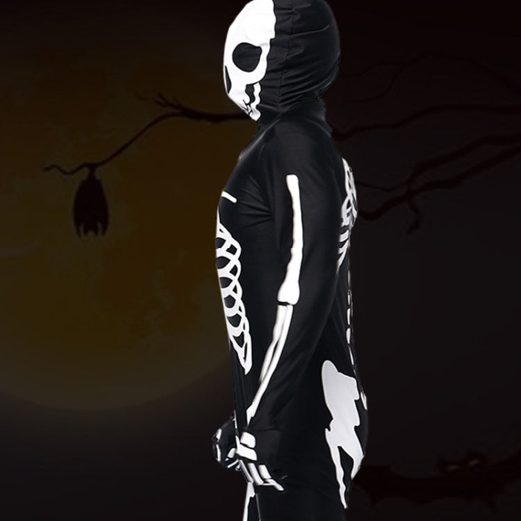 Halloween Costume Men Skeleton Jumpsuit Cosplay Clothing, Size: