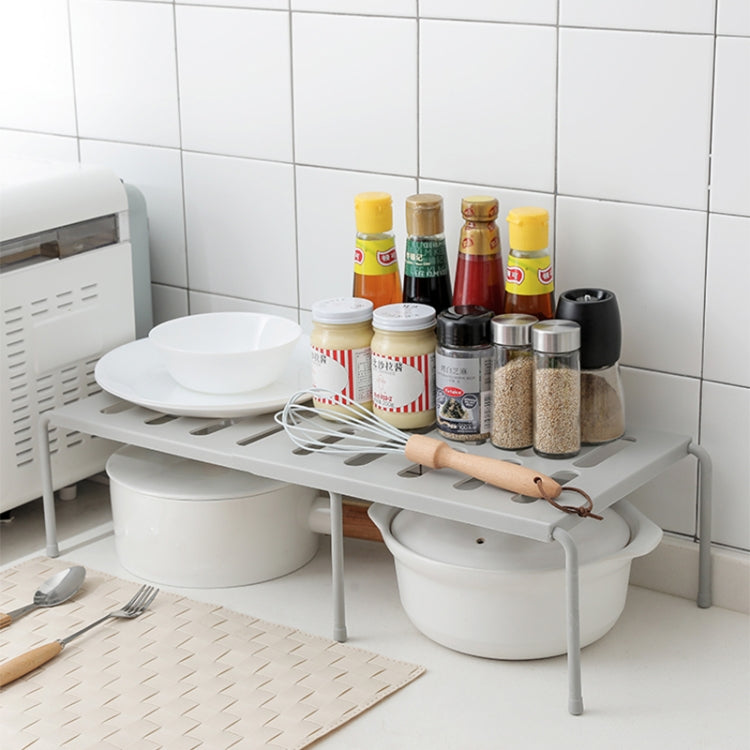 Household Retractable Plastic Layered Storage Rack, Size: 36x24x15cm