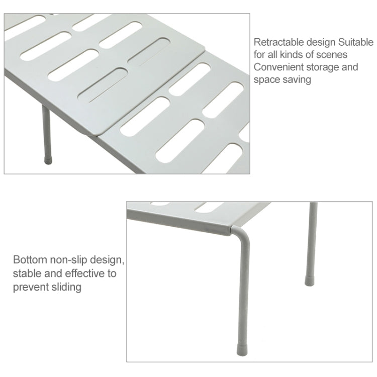Household Retractable Plastic Layered Storage Rack, Size: 36x24x15cm