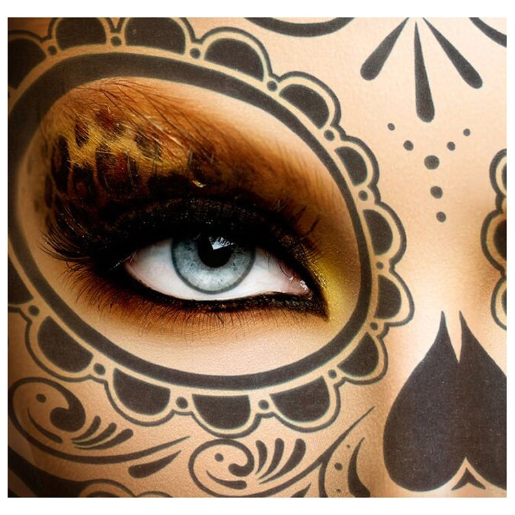 Halloween Waterproof Temporary Face Tattoo Stickers, Size: 150*125mm, Random Style Delivery