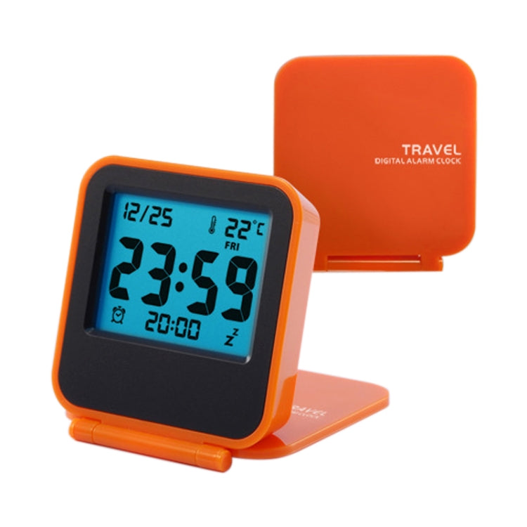 AQ-133 LCD Display Digital Travel Alarm Clock Office Table Alarm Clock With Night Light, Random Color Delivery