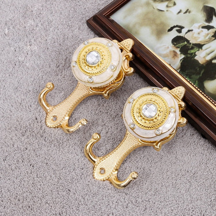 2 PCS Vintage Crystal Double Barb Curtain Decorative Wall Hook