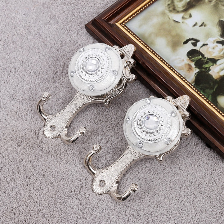 2 PCS Vintage Crystal Double Barb Curtain Decorative Wall Hook