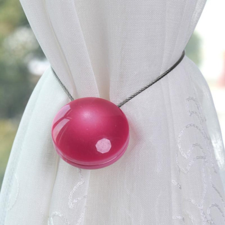 2 PCS Fashion Cat Eye Resin Steel Wire Magnet Curtain Buckle Tie Rope