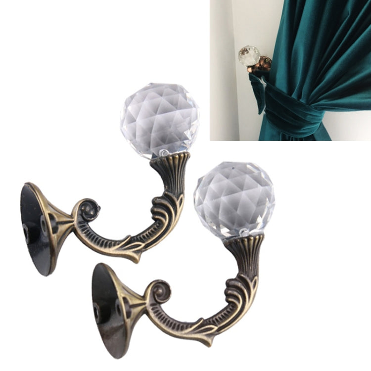 2 PCS Retro Water Wafer Head Barb Curtain Decorative Wall Hook