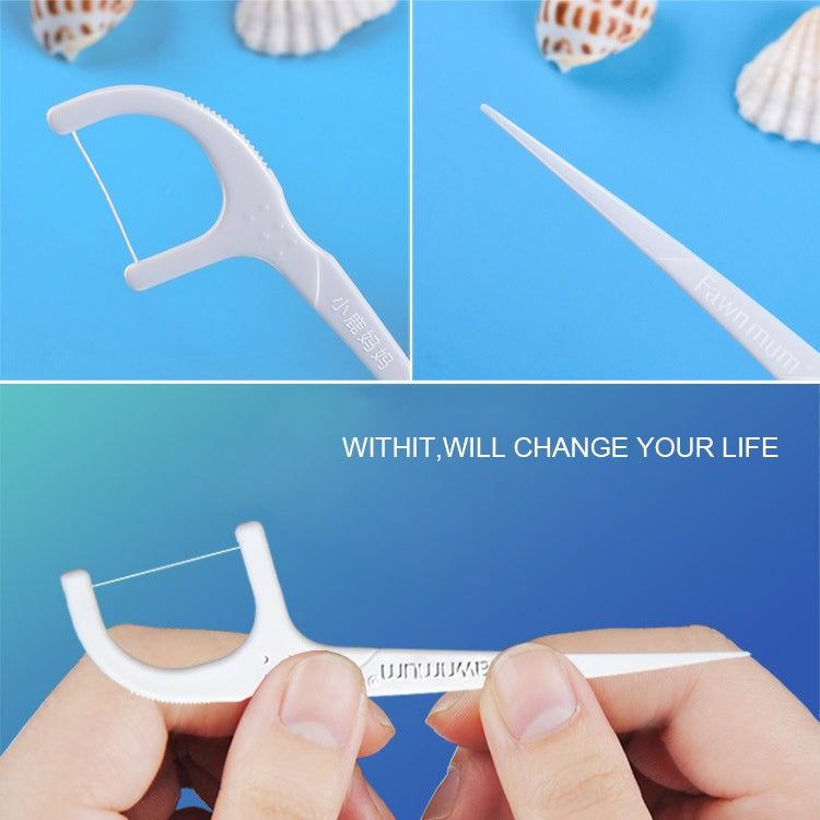 2 Boxes Fawnmum Ultra-fine Safety Flat Dental Floss Rod Toothpick Thread