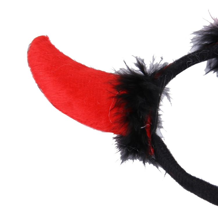 3 in 1 Devil Set for Costume Ball Halloween Party (Horn + Bow Tie + Tail)