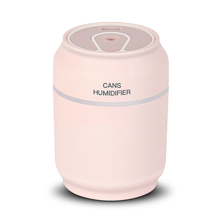 200ML 3 in 1 Mini Portable Cans Shape USB Night Light Ultrasonic Humidification Air Humidifier with USB Fan + USB Light for Home / Office / Car