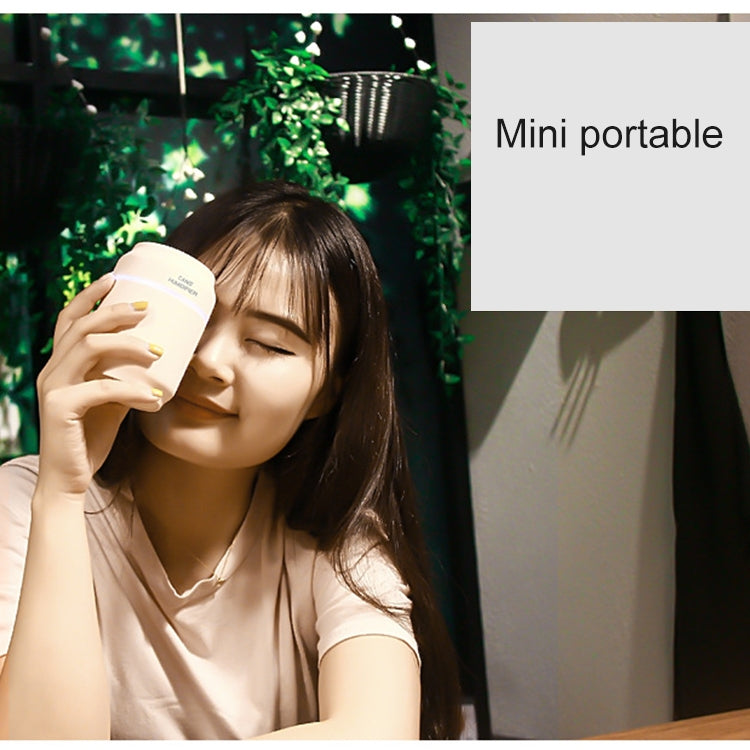 200ML 3 in 1 Mini Portable Cans Shape USB Night Light Ultrasonic Humidification Air Humidifier with USB Fan + USB Light for Home / Office / Car