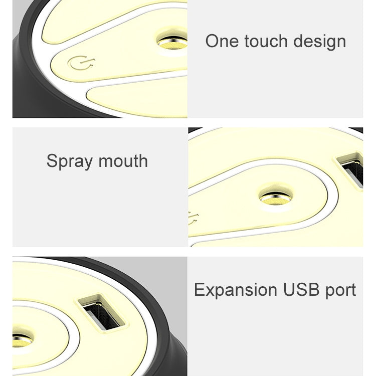 200ML 3 in 1 Mini Portable Cans Shape USB Night Light Ultrasonic Humidification Air Humidifier with USB Fan + USB Light for Home / Office / Car