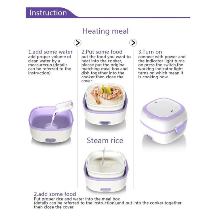 Multi-function Electric Cooking and Heating Lunch Box Mini Plugged In Insulated Lunch boxï¼ŒRandom Color Deliveryï¼ŒEU Plug