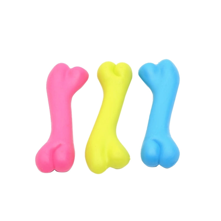 Rubber Pet Toy Chicken Bone Dog Toys, Random Color Delivery, Size: 12cm