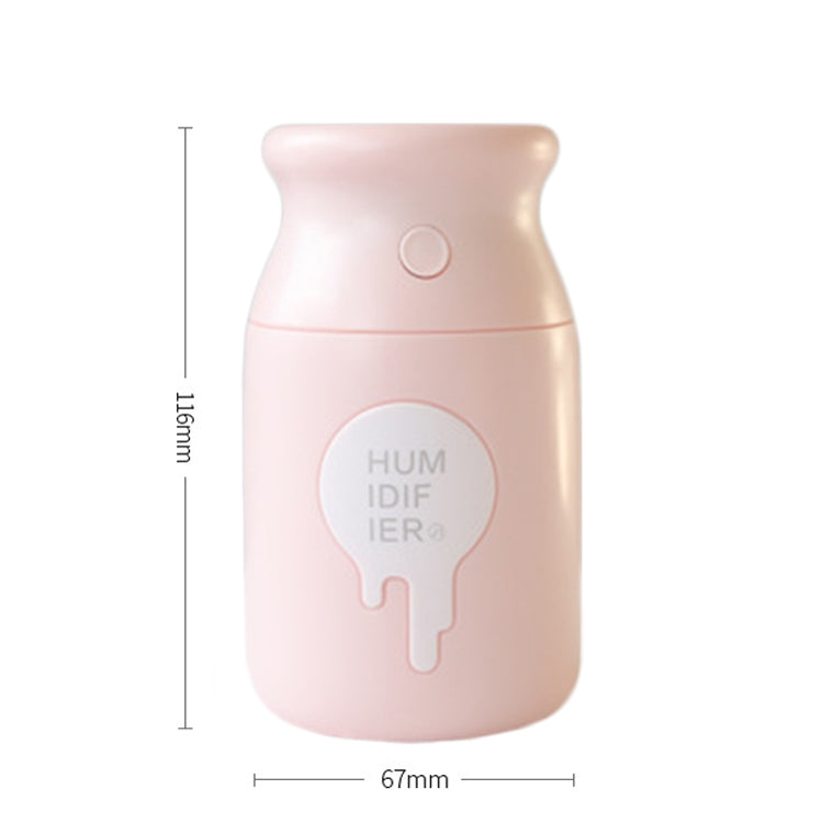 180ML Mini Portable Milk Bottle Shape USB Night Light Ultrasonic Humidification Air Humidifier for Home / Office / Car