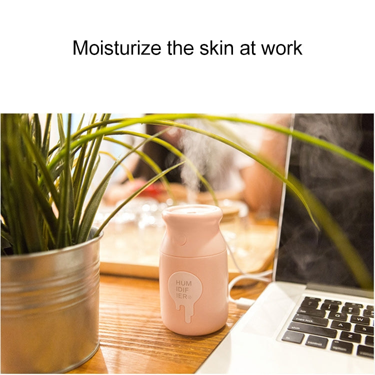 180ML Mini Portable Milk Bottle Shape USB Night Light Ultrasonic Humidification Air Humidifier for Home / Office / Car