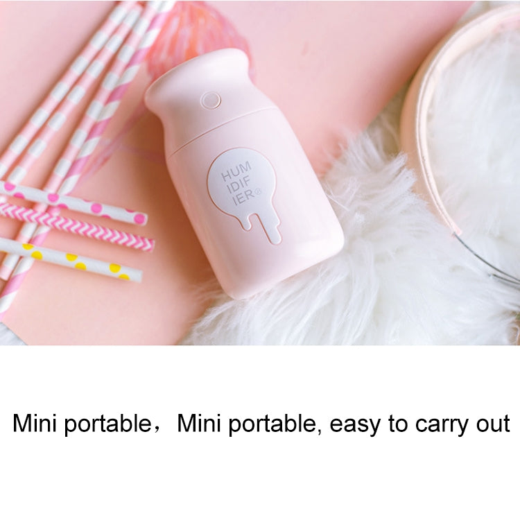 180ML Mini Portable Milk Bottle Shape USB Night Light Ultrasonic Humidification Air Humidifier for Home / Office / Car